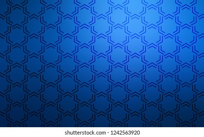 Dark BLUE vector pattern with sharp lines. Decorative shining illustration with lines on abstract template. Pattern for your busines websites.