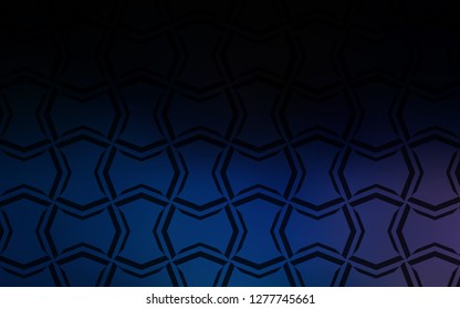 Dark BLUE vector pattern with sharp lines. Modern geometrical abstract illustration with Lines. Smart design for your business advert.