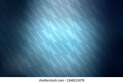 Dark BLUE vector pattern with sharp lines. Blurred decorative design in simple style with lines. Pattern for ad, booklets, leaflets.