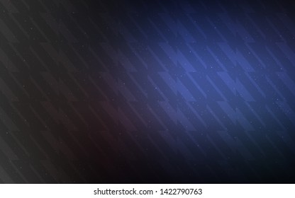 Dark BLUE vector pattern with sharp lines. Shining colored illustration with sharp stripes. Smart design for your business advert.