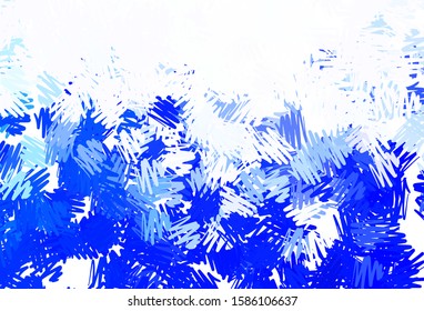 Dark BLUE vector pattern with sharp lines. Glitter abstract illustration with colorful sticks. Pattern for your busines websites.