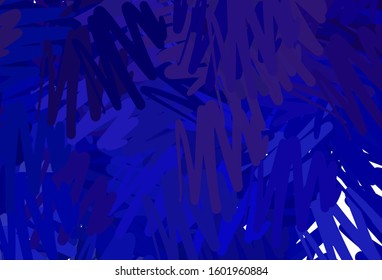 Dark BLUE vector pattern with sharp lines. Modern geometrical abstract illustration with Lines. Template for your beautiful backgrounds.