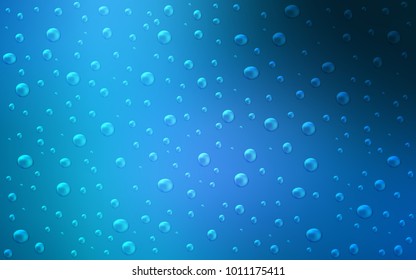 Dark BLUE vector pattern with spheres. Beautiful colored illustration with blurred circles in nature style. Completely new template for your brand book.