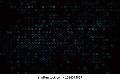 Dark BLUE vector  pattern with spheres. Illustration with set of shining colorful abstract circles. The pattern can be used for beautiful websites.