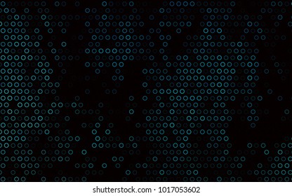Dark BLUE vector  pattern with spheres. Blurred bubbles on abstract background with colorful gradient. Completely new template for your brand book.