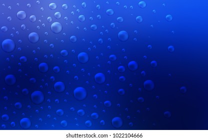 Dark BLUE vector pattern with spheres. Blurred decorative design in abstract style with bubbles. Completely new template for your brand book.