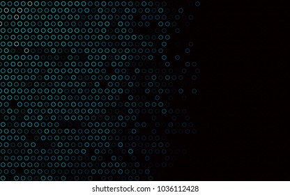 Dark BLUE vector  pattern with spheres. Blurred decorative design in abstract style with bubbles. Completely new template for your brand book.