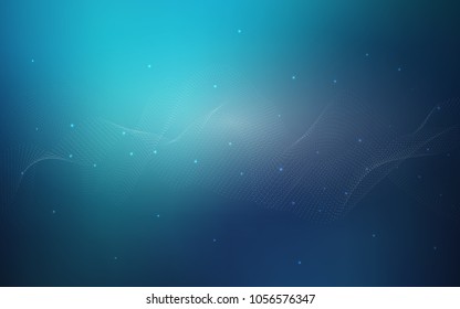 Dark BLUE vector pattern with spheres. Blurred bubbles on abstract background with colorful gradient. Pattern can be used as texture of water, rain drops.