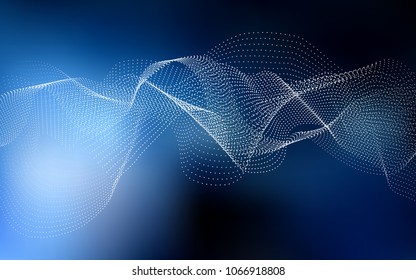 Dark BLUE vector pattern with spheres. Modern abstract illustration with colorful water drops. Completely new template for your brand book.