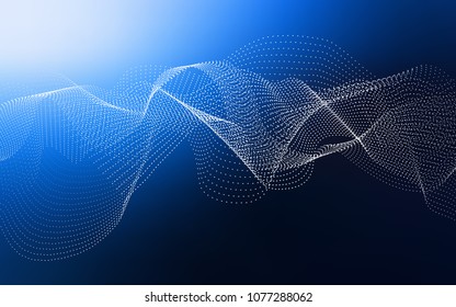 Dark BLUE vector pattern with spheres. Glitter abstract illustration with blurred drops of rain. The pattern can be used for beautiful websites.