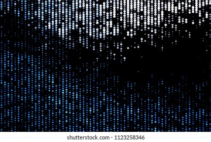 Dark BLUE vector  pattern with spheres. Blurred decorative design in abstract style with bubbles. Completely new template for your brand book.
