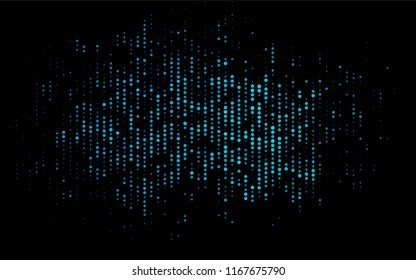Dark BLUE vector  pattern with spheres. Glitter abstract illustration with blurred drops of rain. New design for ad, poster, banner of your website.