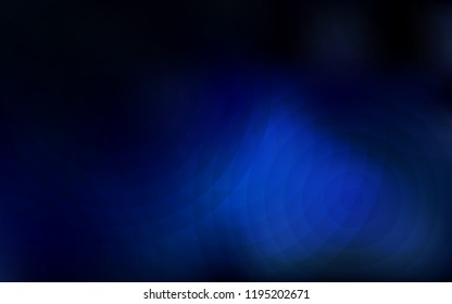 Dark BLUE vector pattern with spheres. Glitter abstract illustration with blurred drops of rain. Pattern can be used as texture of wallpapers.