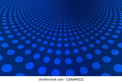 Dark BLUE vector pattern with spheres. Blurred decorative design in abstract style with bubbles. New design for ad, poster, banner of your website.