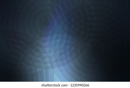 Dark BLUE vector pattern with spheres. Glitter abstract illustration with blurred drops of rain. Pattern can be used for beautiful websites.