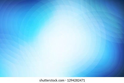 Dark BLUE vector pattern with spheres. Illustration with set of shining colorful abstract circles. Completely new template for your brand book.