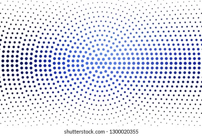 DARK BLUE vector  pattern with spheres. Glitter abstract illustration with blurred drops of rain. Design for your business advert.