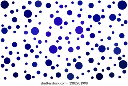 DARK BLUE vector  pattern with spheres. Modern abstract illustration with colorful water drops. Design for poster, banner of websites.