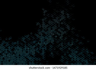 Dark BLUE vector pattern with spheres. Modern abstract illustration with colorful water drops. Design for posters, banners.