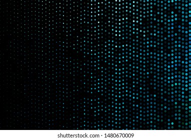 Dark BLUE vector pattern with spheres. Abstract illustration with colored bubbles in nature style. Template for your brand book.