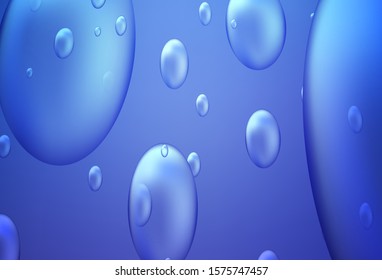 Dark BLUE vector pattern with spheres. Blurred bubbles on abstract background with colorful gradient. The pattern can be used for beautiful websites.
