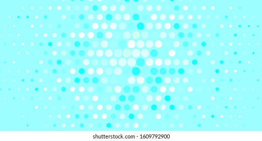 Dark BLUE vector pattern with spheres. Glitter abstract illustration with colorful drops. Pattern for booklets, leaflets.