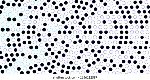 Dark BLUE vector pattern with spheres. Modern abstract illustration with colorful circle shapes. Pattern for websites.