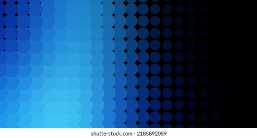 Dark BLUE vector pattern with spheres. Modern abstract illustration with colorful circle shapes. Pattern for booklets, leaflets.