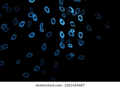 Dark BLUE vector pattern with spheres. Abstract illustration with colored bubbles in nature style. Design for business adverts.