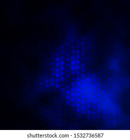 Dark BLUE vector pattern in square style. Modern design with rectangles in abstract style. Modern template for your landing page.