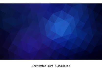 DARK BLUE vector Pattern.  triangular template. Geometric sample. Repeating routine with triangle shapes. New texture for your design. Pattern can be used for background.