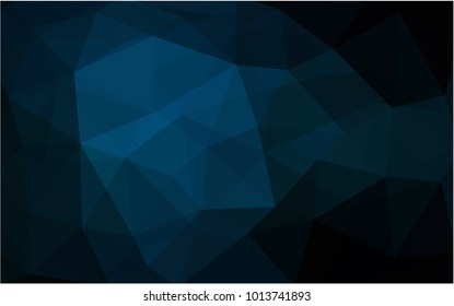 DARK BLUE vector Pattern.  triangular template. Geometric sample. Repeating routine with triangle shapes. New texture for your design. Pattern can be used for background.