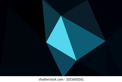 DARK BLUE vector Pattern.  triangular template. Geometric sample. Repeating routine with triangle shapes. New texture for your design. Pattern can be used for background.