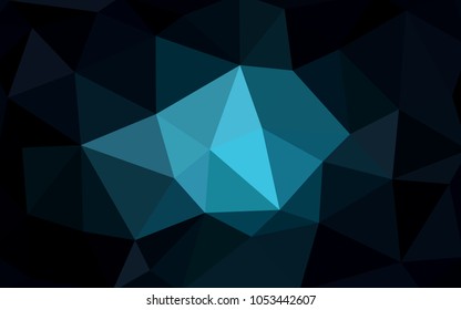 DARK BLUE vector Pattern.  triangular template. Geometric sample. Repeating routine with triangle shapes. New texture for your design. Pattern can be used for background.