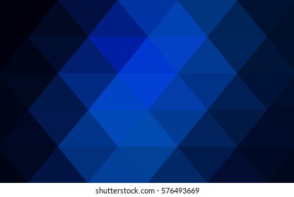 DARK BLUE vector Pattern.  triangular template. Geometric sample. Repeating routine with triangle shapes. New texture for your design. Pattern can be used for background.