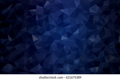 DARK BLUE vector Pattern.  triangular template. Geometric sample. Repeating routine with triangle shapes. New texture for your design. Pattern can be used for background.