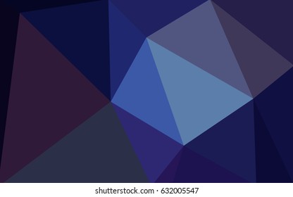 DARK BLUE vector Pattern.  triangular template. Geometric sample. Repeating routine with triangle shapes. New texture for your design. Pattern can be used for background.