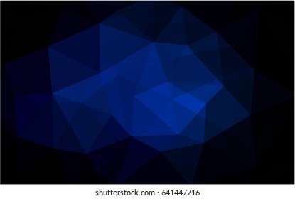 DARK BLUE vector Pattern.  triangular template. Geometric sample. Repeating routine with triangle shapes. New texture for your design. Pattern can be used for background.