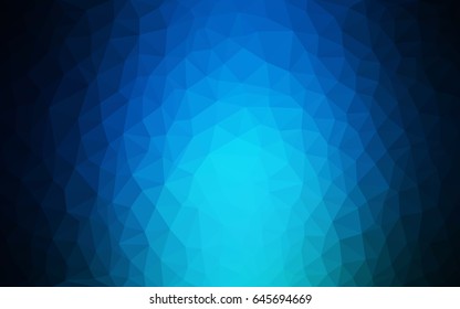 DARK BLUE vector Pattern.  triangular template. Geometric sample. Repeating routine with triangle shapes. New texture for your design. Pattern can be used for background.