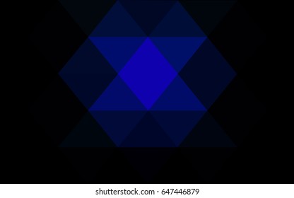 DARK BLUE vector Pattern.  triangular template. Geometric sample. Repeating routine with triangle shapes. New texture for your design. Pattern can be used for background.
