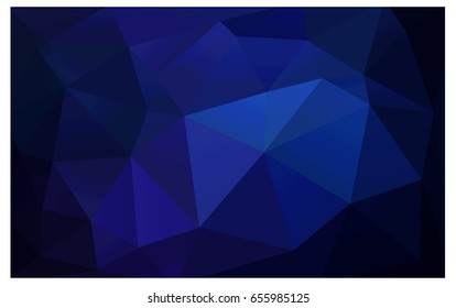 DARK BLUE vector Pattern.  triangular template. Geometric sample. Repeating routine with triangle shapes. New texture for your design. Pattern can be used for background.