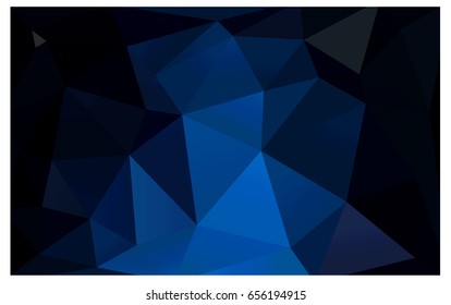 DARK BLUE vector Pattern.  triangular template. Geometric sample. Repeating routine with triangle shapes. New texture for your design. Pattern can be used for background.