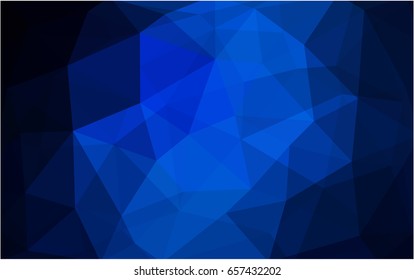 DARK BLUE vector Pattern.  triangular template. Geometric sample. Repeating routine with triangle shapes. New texture for your design. Pattern can be used for background.