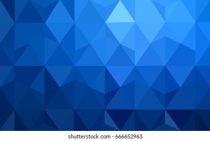 DARK BLUE vector Pattern.  triangular template. Geometric sample. Repeating routine with triangle shapes. New texture for your design. Pattern can be used for background.