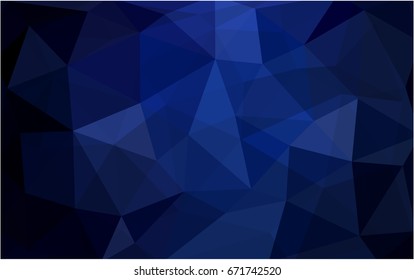 DARK BLUE vector Pattern.  triangular template. Geometric sample. Repeating routine with triangle shapes. New texture for your design. Pattern can be used for background.