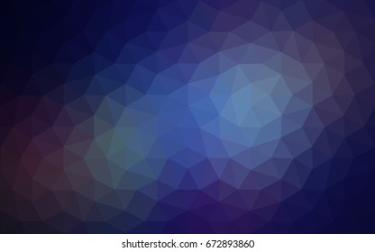 DARK BLUE vector Pattern.  triangular template. Geometric sample. Repeating routine with triangle shapes. New texture for your design. Pattern can be used for background.