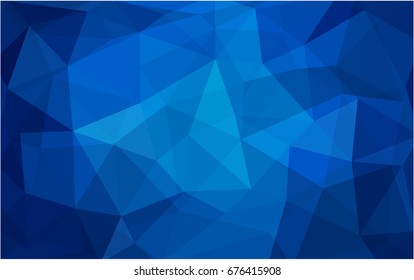 DARK BLUE vector Pattern.  triangular template. Geometric sample. Repeating routine with triangle shapes. New texture for your design. Pattern can be used for background.