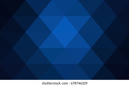 DARK BLUE vector Pattern.  triangular template. Geometric sample. Repeating routine with triangle shapes. New texture for your design. Pattern can be used for background.