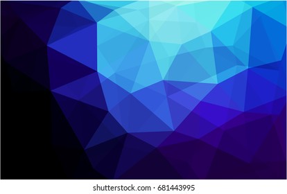 DARK BLUE vector Pattern.  triangular template. Geometric sample. Repeating routine with triangle shapes. New texture for your design. Pattern can be used for background.