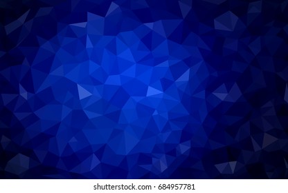 DARK BLUE vector Pattern.  triangular template. Geometric sample. Repeating routine with triangle shapes. New texture for your design. Pattern can be used for background.